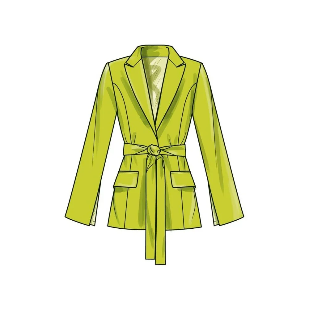 Simplicity Sewing Pattern 9688 Jacket‎ with Tie Belt Womens Size 30W-38W